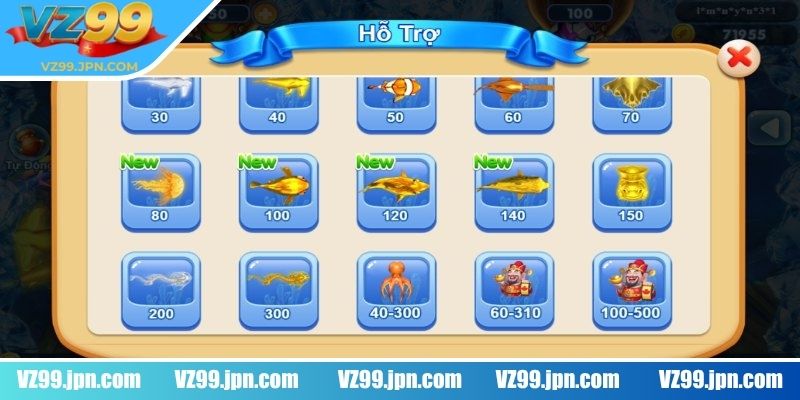 Happy Fishing VZ99 - Game Bắn Cá Đổi Thưởng Hấp Dẫn 2 Các loại cá và phần thưởng